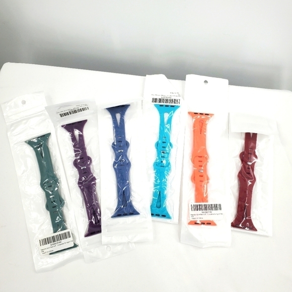 New bundle of 6 soft sport watch bands compatible with Apple watches - Picture 1 of 6